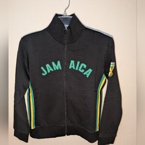 Jamaica zip up Black and Green Women's Jacket